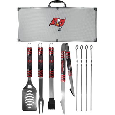 NFL Siskiyou Sports Fan Shop Tampa Bay Buccaneers Steel Tailgater BBQ Set w/Case 8 piece Gray