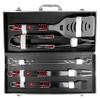 NFL Siskiyou Sports Fan Shop Tampa Bay Buccaneers Steel Tailgater BBQ Set w/Case 8 piece Gray view 3