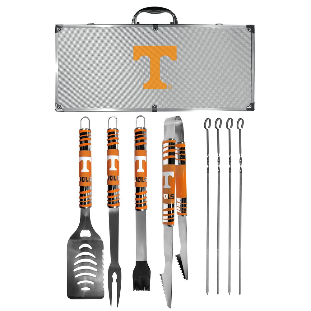NCAA Siskiyou Sports Fan Shop Tennessee Volunteers Steel Tailgater BBQ Set w/Case 8 piece Gray