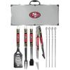 NFL Siskiyou Sports Fan Shop San Francisco 49ers Steel Tailgater BBQ Set w/Case 8 piece Gray view 1