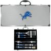 NFL Siskiyou Sports Fan Shop Detroit Lions Steel Tailgater BBQ Set w/Case 8 piece Gray view 3