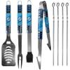NFL Siskiyou Sports Fan Shop Miami Dolphins Steel Tailgater BBQ Set w/Case 8 piece Gray view 2
