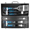 NFL Siskiyou Sports Fan Shop Miami Dolphins Steel Tailgater BBQ Set w/Case 8 piece Gray view 3
