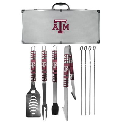 NCAA Siskiyou Sports Fan Shop Texas A&M Aggies Steel Tailgater BBQ Set w/Case 8 piece Gray