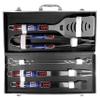 NFL Siskiyou Sports Fan Shop New York Giants Steel Tailgater BBQ Set w/Case 8 piece Gray view 3