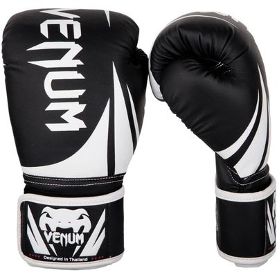 Venum Challenger 2.0 Boxing Gloves -for Kids - Black/White, 8 oz