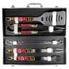 NFL Siskiyou Sports Fan Shop Kansas City Chiefs Steel Tailgater BBQ Set w/Case 8 piece Gray view 3