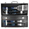 NFL Siskiyou Sports Fan Shop Carolina Panthers Steel Tailgater BBQ Set w/Case 8 piece Gray view 3