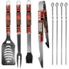 NFL Siskiyou Sports Fan Shop Cleveland Browns Steel Tailgater BBQ Set w/Case 8 piece Gray view 2