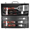NFL Siskiyou Sports Fan Shop Cleveland Browns Steel Tailgater BBQ Set w/Case 8 piece Gray view 3
