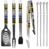 NFL Siskiyou Sports Fan Shop Pittsburgh Steelers Steel Tailgater BBQ Set w/Case 8 piece Gray view 2