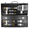 NFL Siskiyou Sports Fan Shop Pittsburgh Steelers Steel Tailgater BBQ Set w/Case 8 piece Gray view 3
