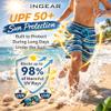 INGEAR Little Boys Quick Dry Swim Trunks UPF 50+ Beach Board Shorts Sizes 2T-14 Vibrant Patterns for Summer Adventures view 4