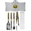 NCAA Siskiyou Sports Fan Shop Iowa Hawkeyes Steel Tailgater BBQ Set w/Case 8 piece Gray view 1