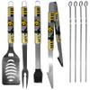 NCAA Siskiyou Sports Fan Shop Iowa Hawkeyes Steel Tailgater BBQ Set w/Case 8 piece Gray view 2