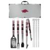 NCAA Siskiyou Sports Fan Shop Arkansas Razorbacks Steel Tailgater BBQ Set w/Case 8 piece Gray (C8BQ12) view 1