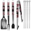 NCAA Siskiyou Sports Fan Shop Arkansas Razorbacks Steel Tailgater BBQ Set w/Case 8 piece Gray (C8BQ12) view 2