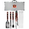 NFL Siskiyou Sports Fan Shop Cincinnati Bengals Steel Tailgater BBQ Set w/Case 8 piece Gray view 1