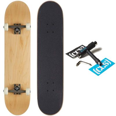 [CCS] Logo Skateboard Complete Natural Wood 8.25"