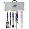 NFL Siskiyou Sports Fan Shop Buffalo Bills Steel Tailgater BBQ Set w/Case 8 piece Gray view 1