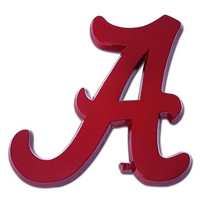 Alabama UA Crimson Tide Metal Auto Emblem (Crimson)