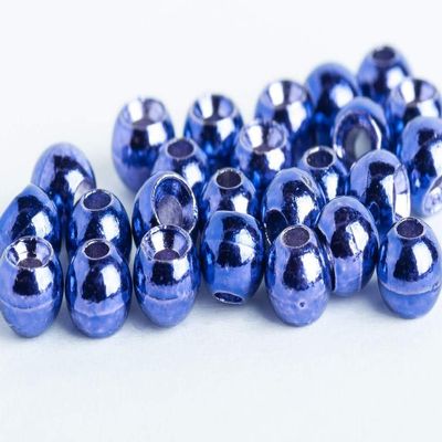 Blue Wing Olive Tungsten Beads for Fly Tying - 100 Pack (Metallic Deep Purple, 2.4 mm (3/32))