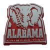 Alabama UA Crimson Tide Metal Auto Emblem Roll Tide! (Elephant Logo (Crimson Trim)) view 1