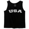 0089. Vintage Graphic USA Fonts American United States of America Military Patriotic Style Men's Tank Top (Black, X-Large) view 1