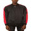 Jaywalker Men's Striped-Sleeve Track Jacket (Black/Red, Large) view 1