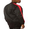 Jaywalker Men's Striped-Sleeve Track Jacket (Black/Red, Large) view 2