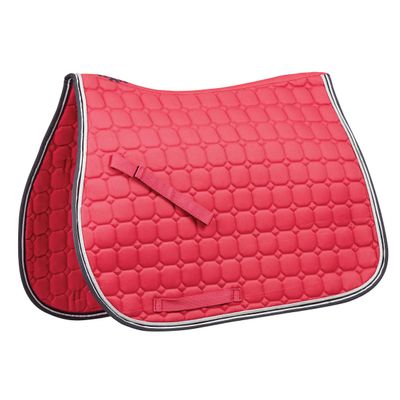 Saxon Coordinate Quilted All Purpose Saddle Pad, Pink/Navy/White, Full