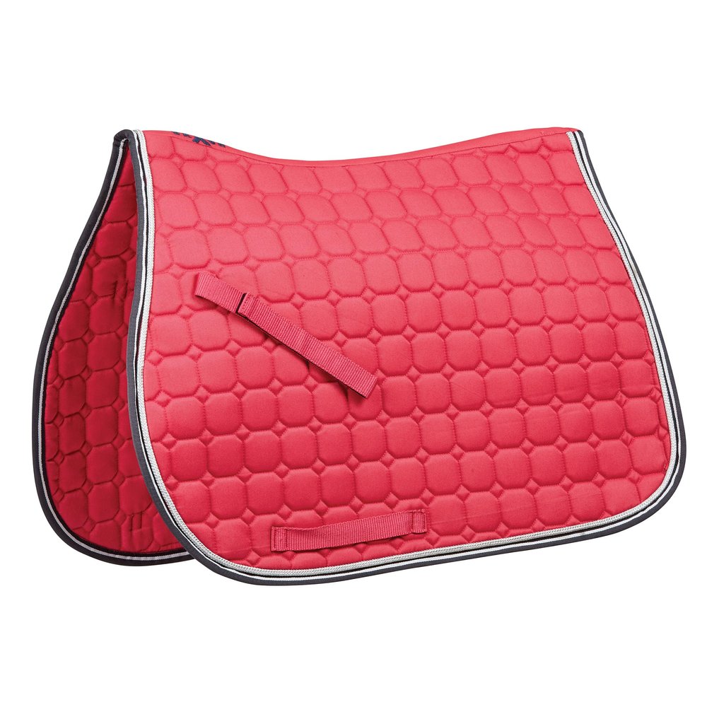 Saxon Coordinate Quilted All Purpose Saddle Pad, Pink/Navy/White, Full