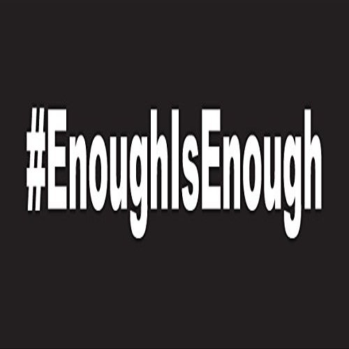 White Enough Is Enough Hastag Decal Sticker for Car Truck SUV Computer Laptop Skin