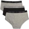 Calvin Klein Boys Modern Cotton Assorted Briefs Underwear, 3 Pack Heather Grey, Black, Heather Grey X- Small view 2