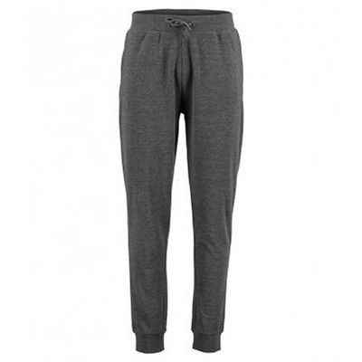 KUSTOM KIT Mens Slim Fit Sweat Pants (L) (Dark Gray Marl)