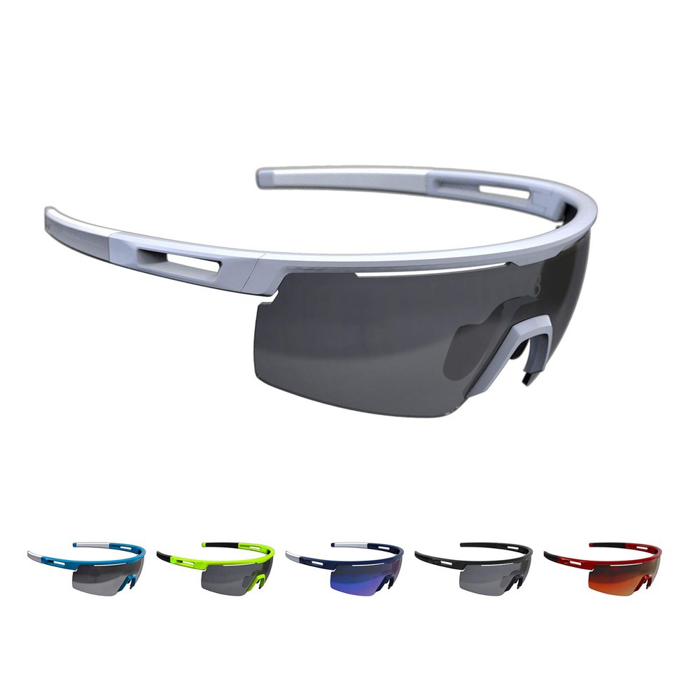 BBB Cycling BSG-57 Avenger Sport Glasses with Interchangeable Lenses for Biking and Sun Protection (Matt White)