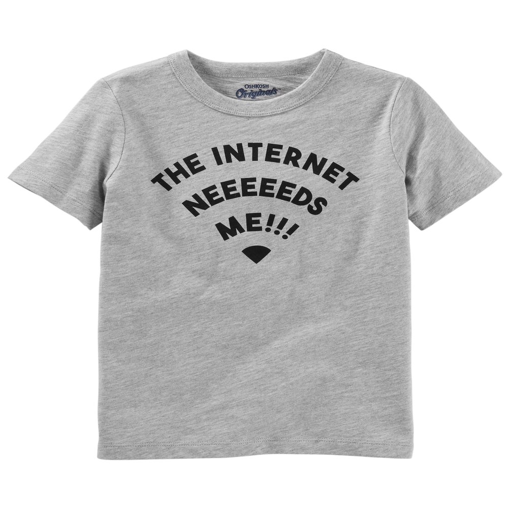 Osh Kosh Kid's Graphic Tees Shirt, Internet, 4-5
