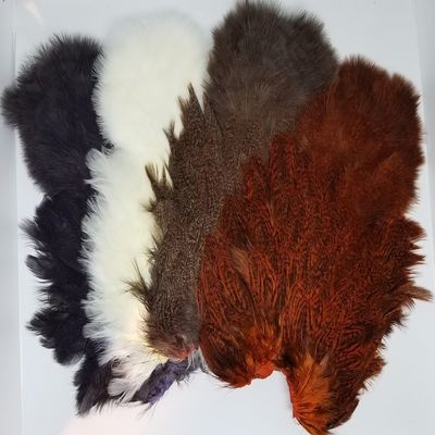 Whiting Farms Coq De Leon Hen Soft Hackle with Chickabou | Speckled Dyed Orange