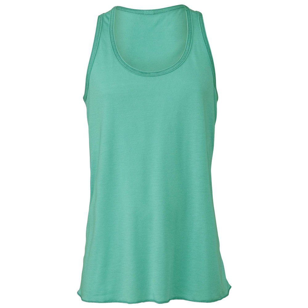 Bella Canvas Youths Girls Flowy Racer Back Tank Top (S) (Deep Teal)