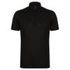 Henbury Mens Stretch Microfine Pique Polo Shirt (XXL) (Black) view 1