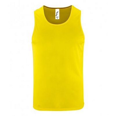 SOL'S Mens Sporty Performance Tank Top (3XL) (Neon Yellow)