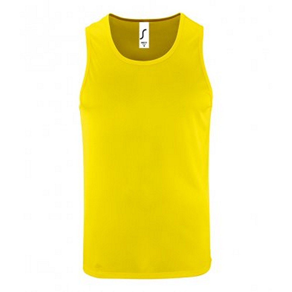 SOL'S Mens Sporty Performance Tank Top (3XL) (Neon Yellow)
