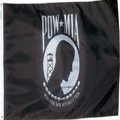 Flag latter-day 3X5 ft U.S. POWMIA Pow Mia Nylon Flag 3',x5', Banner grommets( Made in USA ) and free Ebook