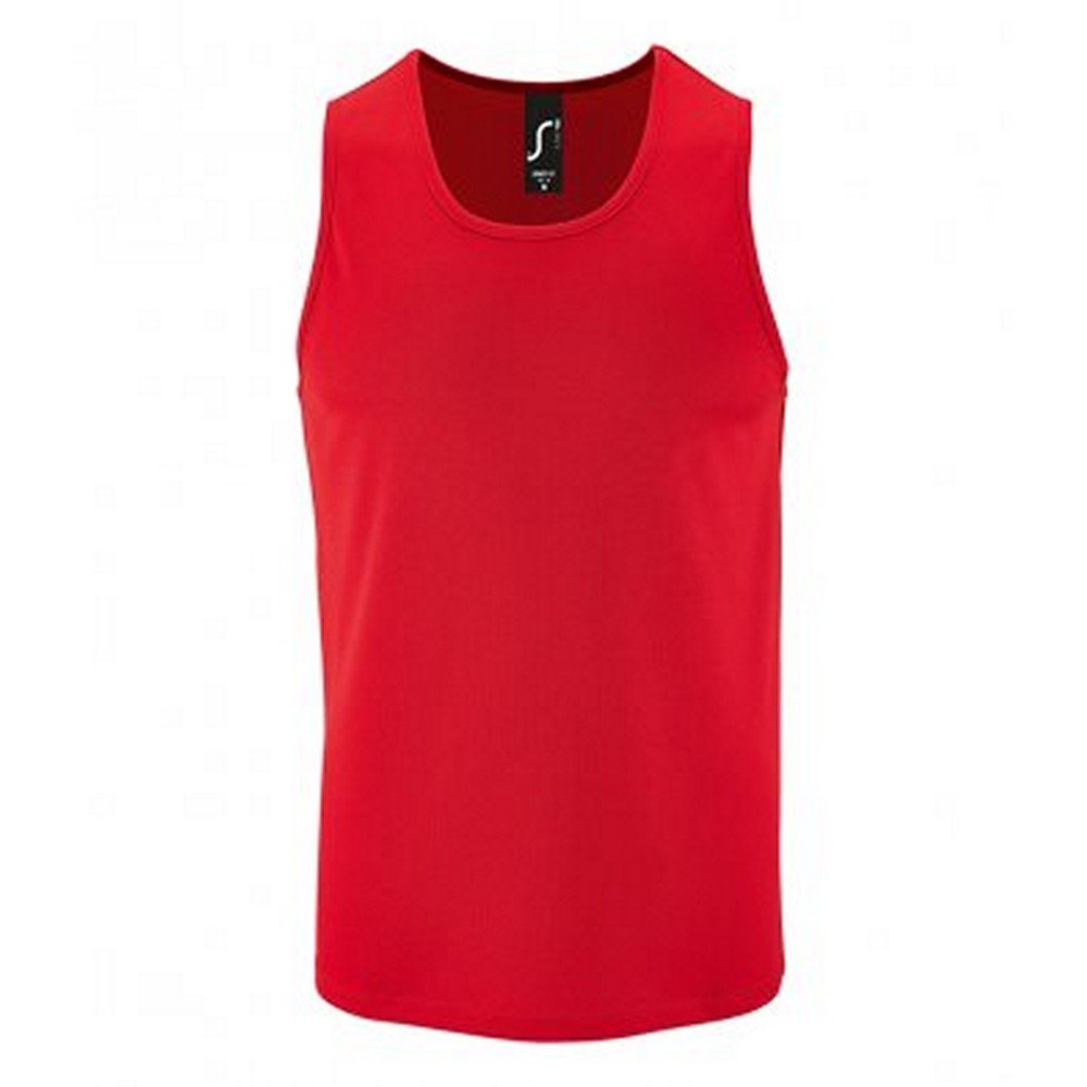 SOL'S Mens Sporty Performance Tank Top (L) (Red)