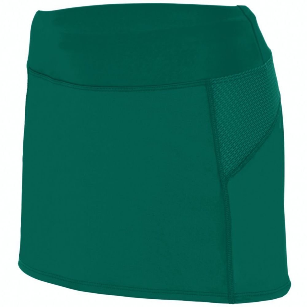 Augusta Activewear Ladies Femfit Skort, Dark Green/Graphite, Medium