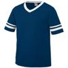 Augusta Activewear Sleeve Stripe Jersey, Navy/White, Medium view 1