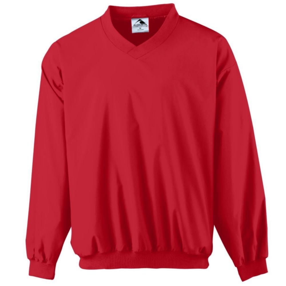 Augusta Activewear Micro Poly Windshirt/Lined, Red, X Large
