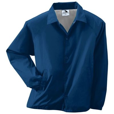 Augusta Activewear Youth Nylon Coach's Jacket/Lined, Navy, X Small