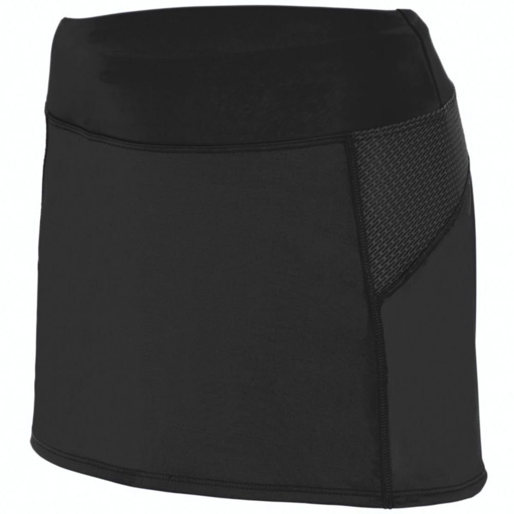 Augusta Activewear Ladies Femfit Skort, Black/Graphite, Large