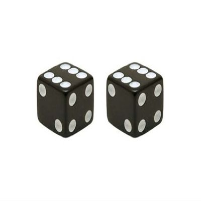 Alta Dice Schrader Valve Caps, Multiple Colors (Black)